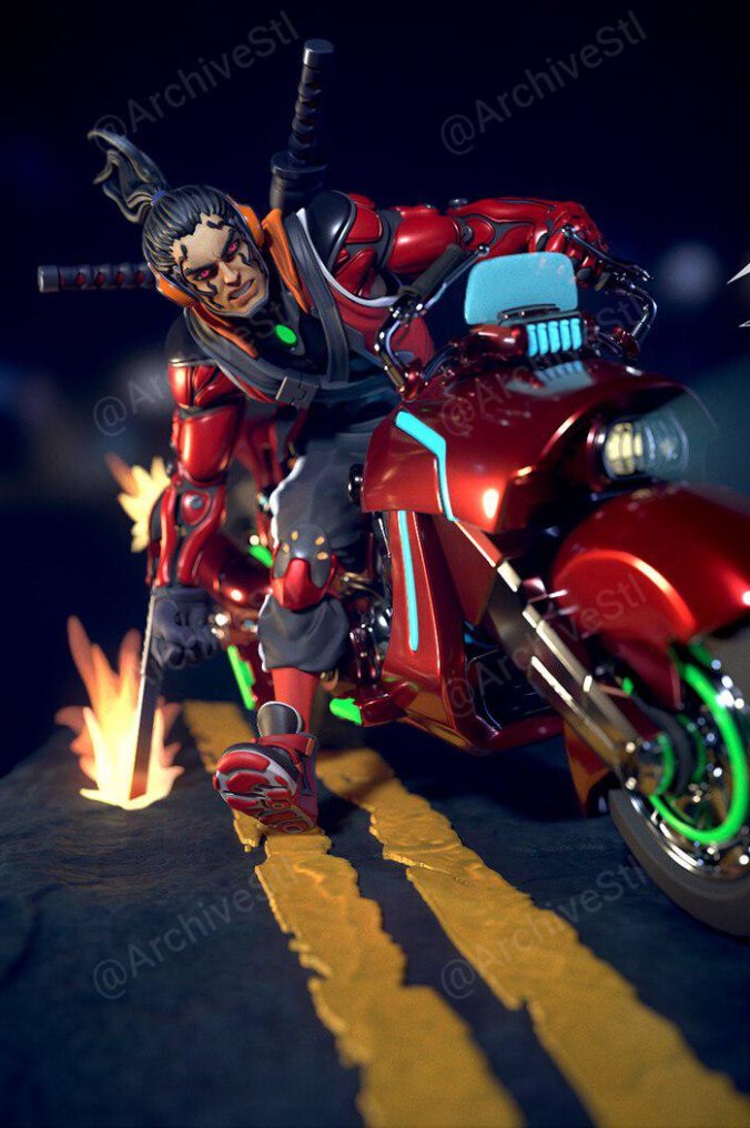 骑车武士 Biker Takeshi 3D打印图纸